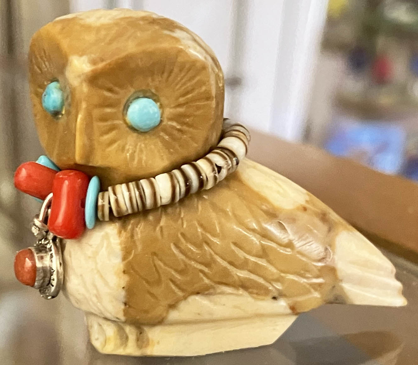 Eddie Hannaweeke | Zuni Owl Fetish | Penfield Gallery of Indian Arts | Albuquerque, New Mexico